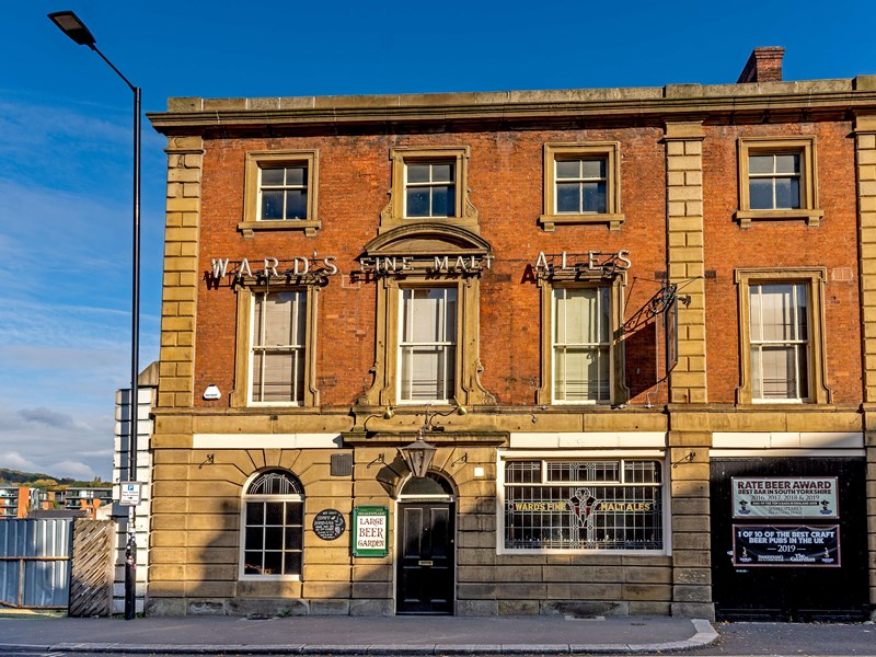 Exterior shot of the Shakespeare's Pub in Sheffield.