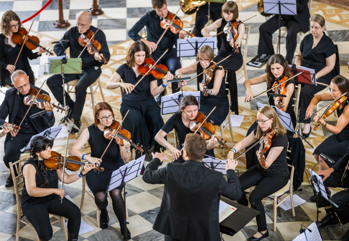 The Sheffield Philharmonic Orchestra playing live.