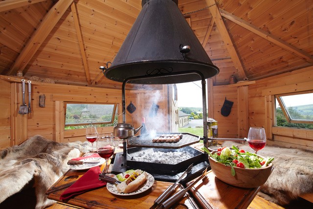 Interior view of Barbeque House at Smallshaw Cottages
