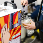 Someone pouring a pint from Abbeydale Brewery tap