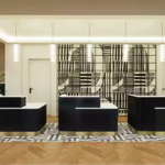 Modern reception area at the Doubletree by Hilton Sheffield City
