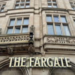 Shot of The Fargate's sign above the entrance.