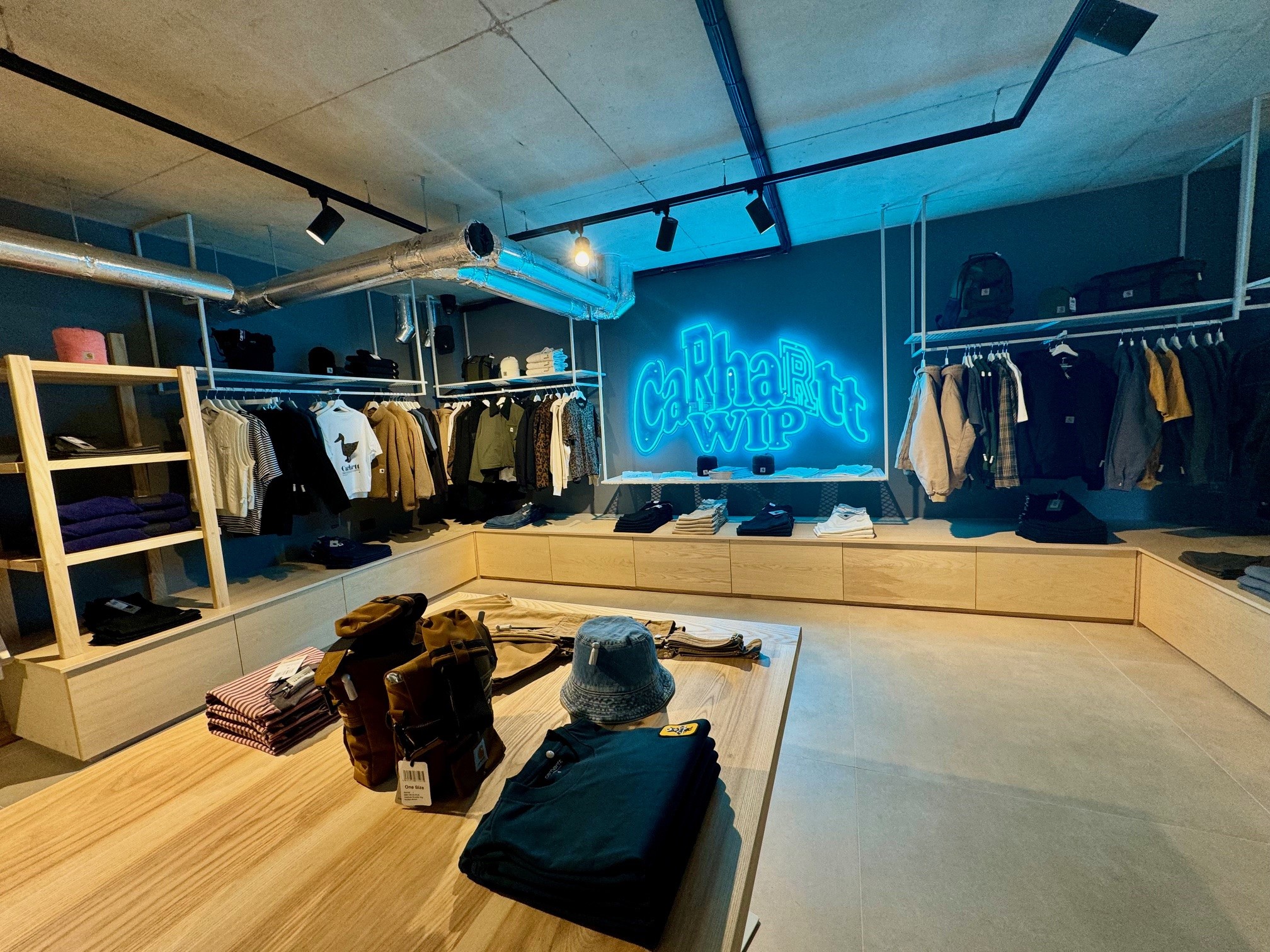 Clothes display at The Cream Store.