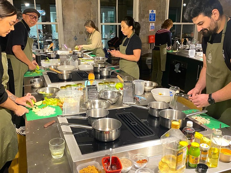 A cookery workshop at the Blend Culinary Foundation.