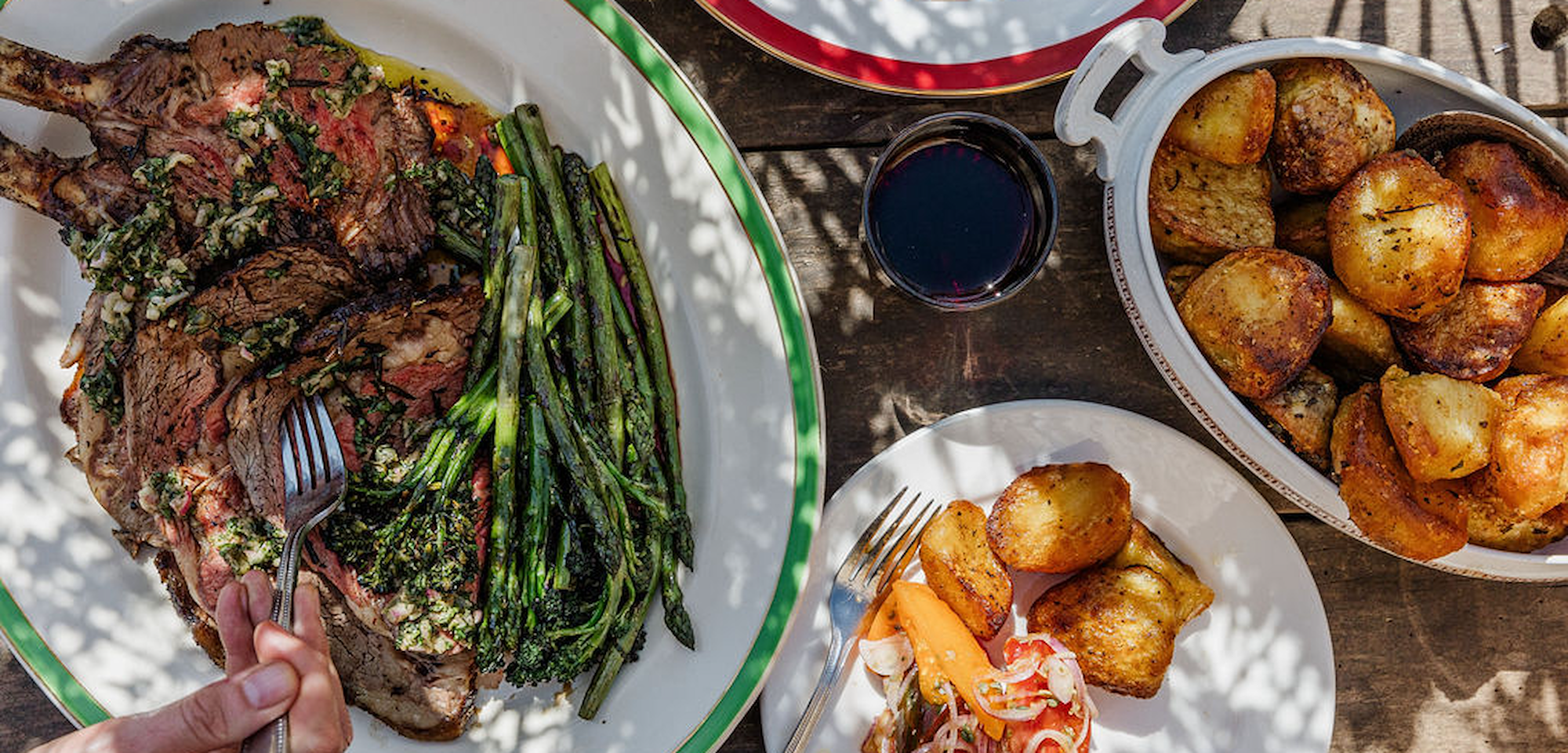 Plates from our Courtyard Fire Kitchen