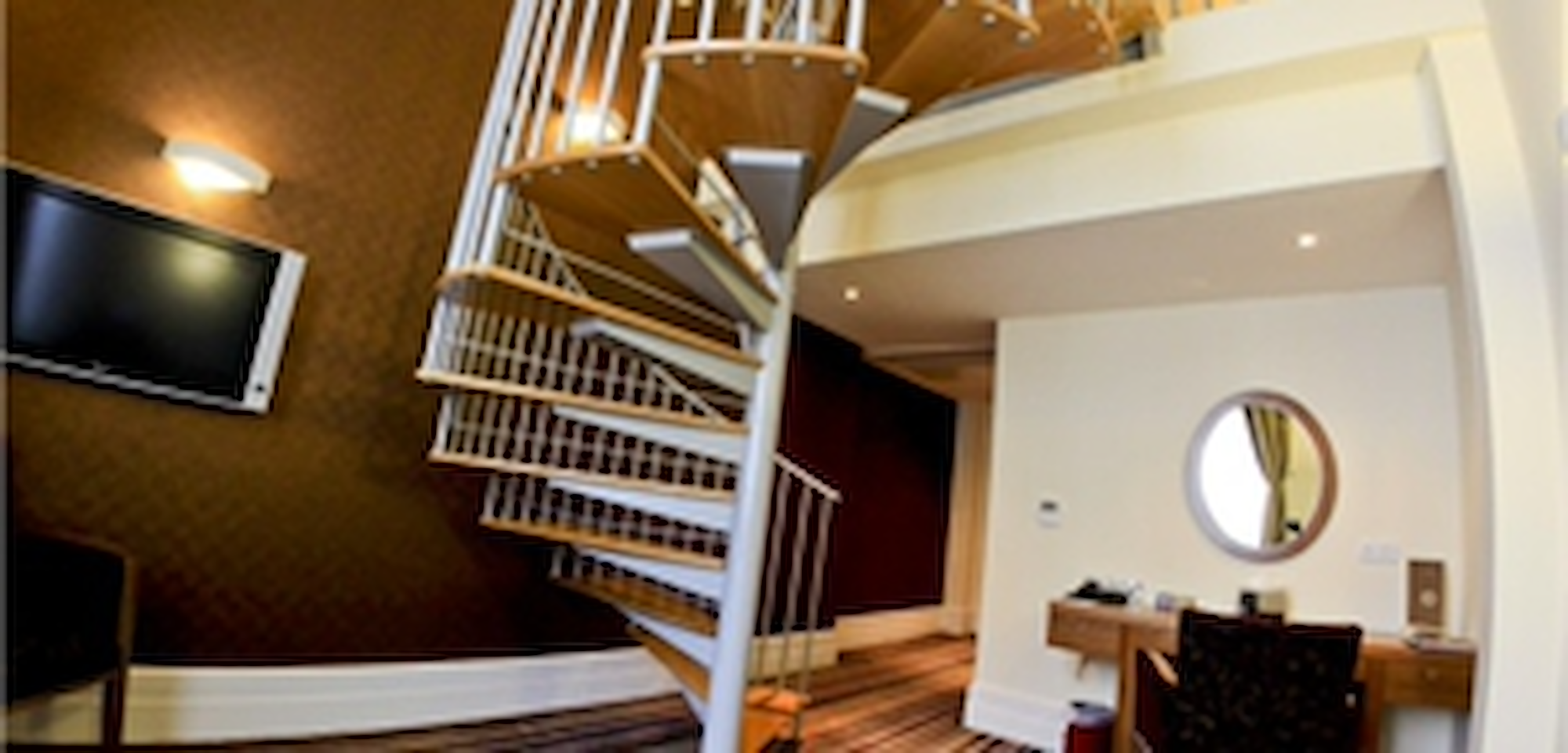Spiral Staircase in a Mezzanine Suite