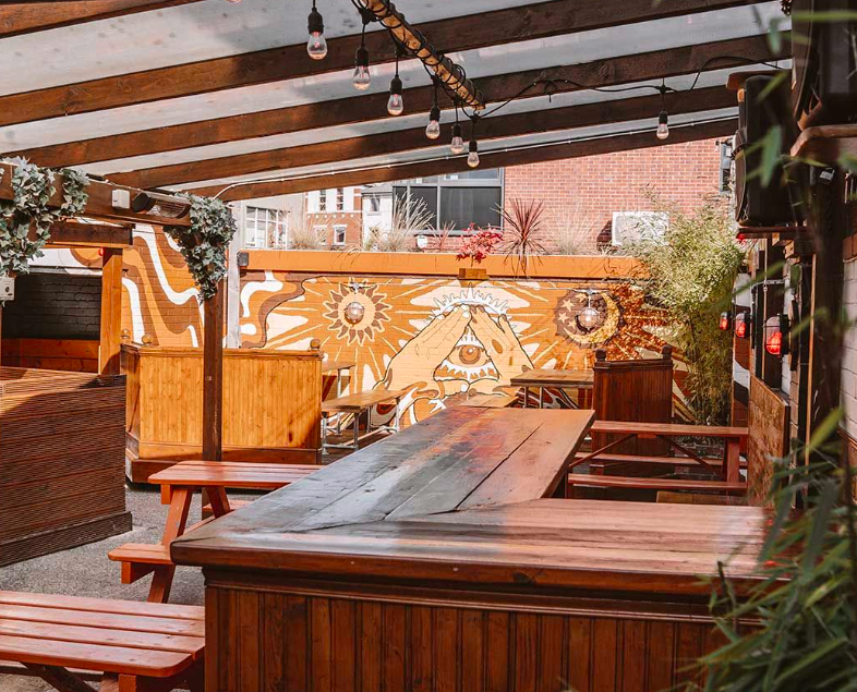 The beer garden at The Washington.