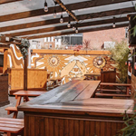 The beer garden at The Washington.