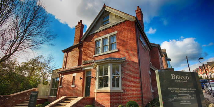Exterior of an old Edwardian villa with traditional architectural details and period features.