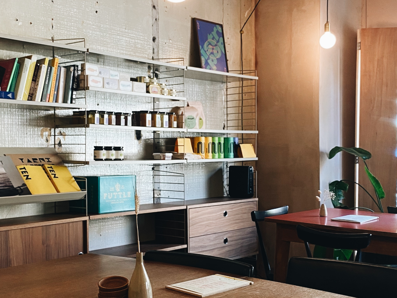 The interior of the coffee shop and restaurant Elm.