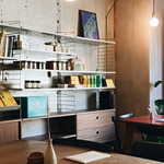 The interior of the coffee shop and restaurant Elm.