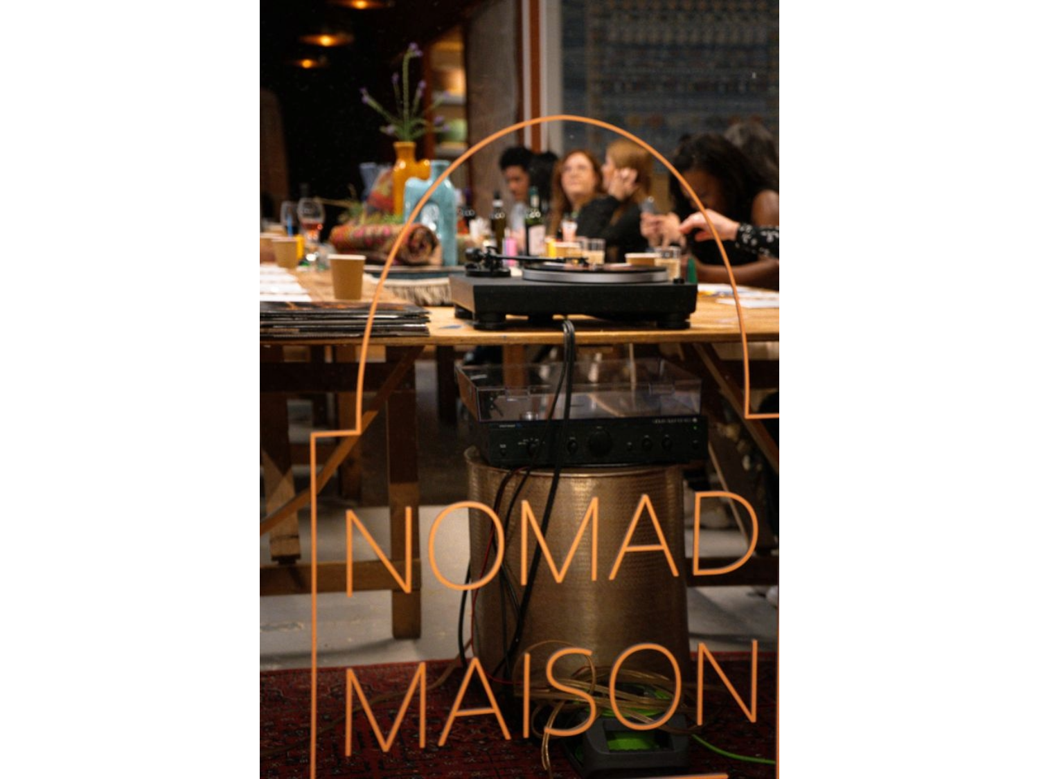 An arts and craft activity taking place at Nomad Maison.