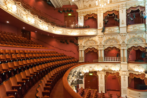 Rows of seating inside the Lyceum Theatre.