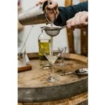 A gin cocktail being made at Locksley Distilling Co.