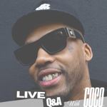 Poster for the event with a close up of a person's head. They are wearing sunglasses and a baseball hat.