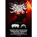 A promo poster for the Sign of the Swarm event listing all the events details.