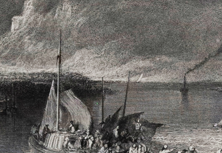 Part of a painting by Turner.