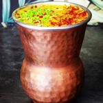 A copper cup with a drink at 5तारा (5Tara Sheffield).