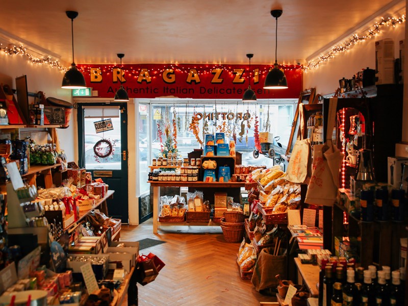 The interior of Bragazzi's.