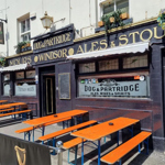 Outside the Dog & Partridge pub.