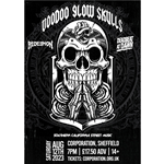 A promo poster for the Voodoo Glow Skulls gig listing all the events details.