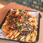 Chips with chilli at The Dark Horse.