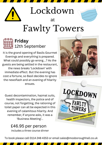 Lockdown at Fawlty Towers promotional poster