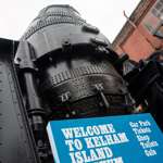 A welcome sign at the Kelham Island Museum .