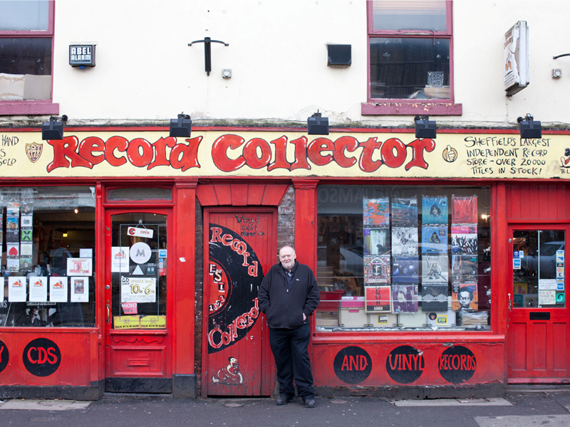 The exterior of Record Collector in Sheffield.