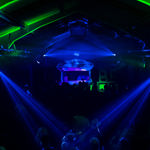 An event at Dryad Works, the whole place is full of people dancing.