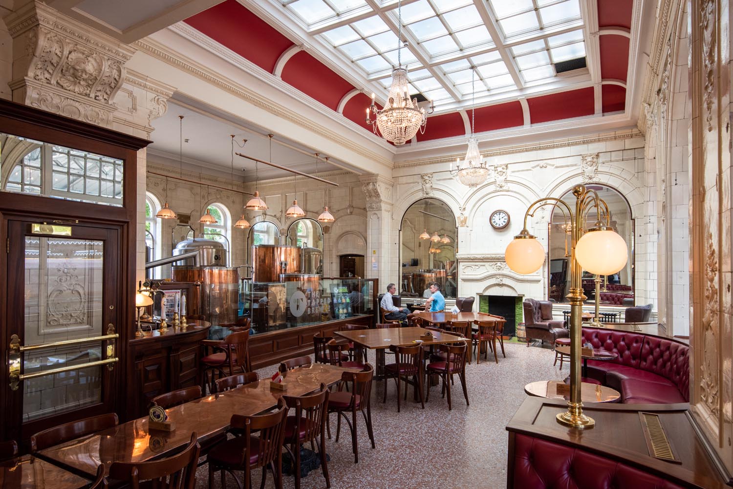 Inside The Sheffield Tap at the train station in Sheffield.