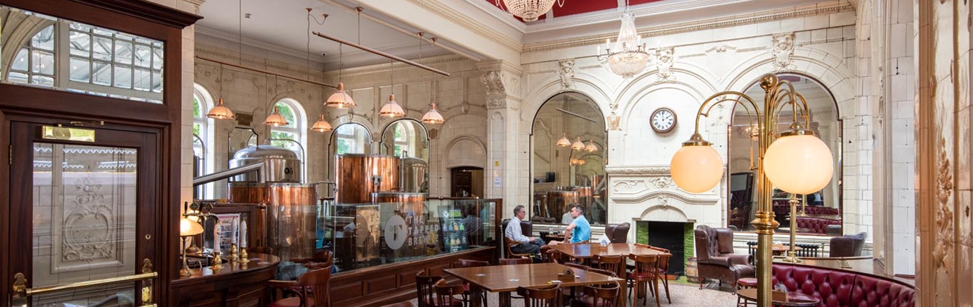 Inside The Sheffield Tap at the train station in Sheffield.