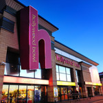 Exterior of Hollywood Bowl.