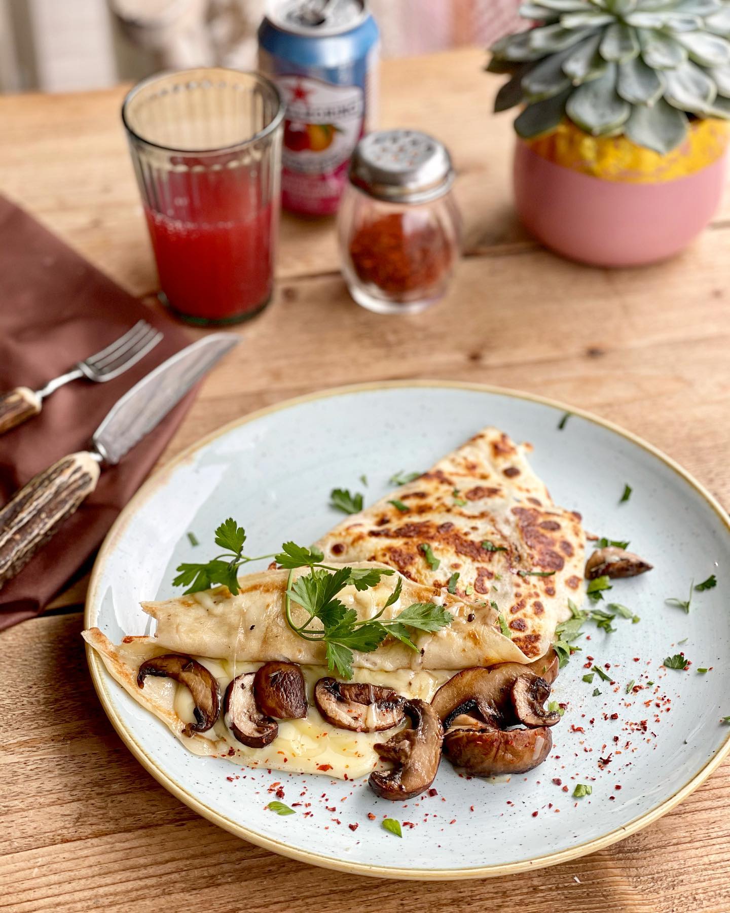 A mushroom omelette at Aesthete Coffee + Kitchen.