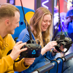 People playing games and having fun at Funstation, in Meadowhall.