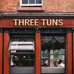 Exterior of The Three Tuns looking through the window