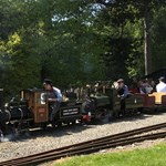 People enjoying a day out at the Abbeydale Miniature Railway.