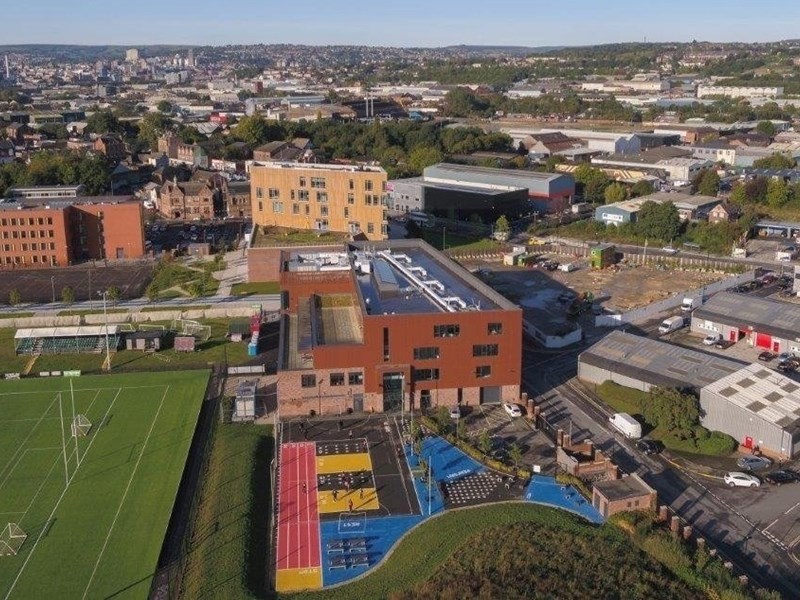 An aerial view of the Sheffield Olympic Legacy Park.