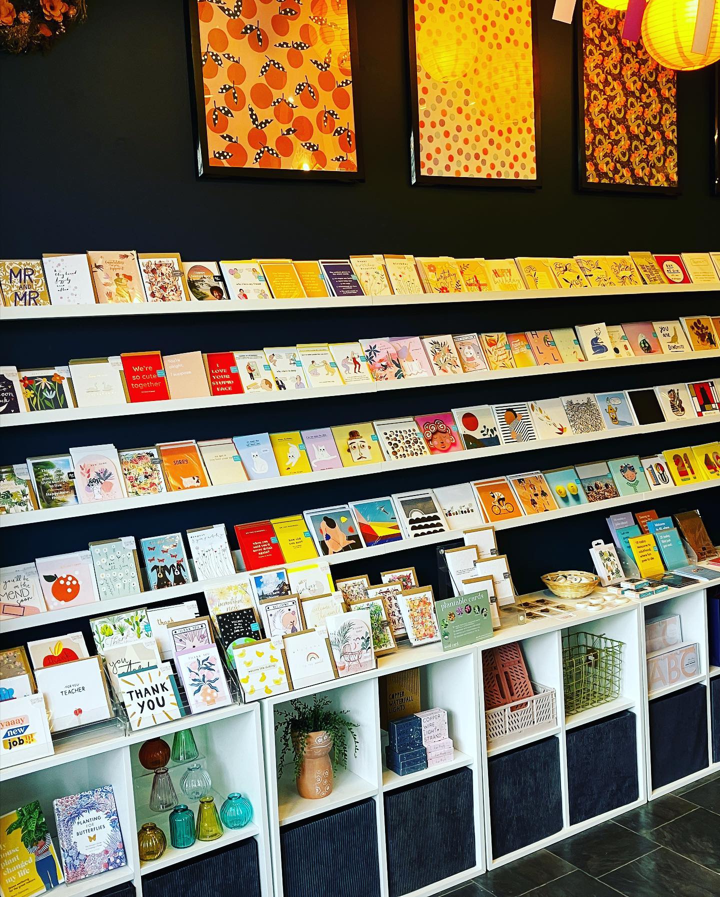 A display full of greetings cards at Mookau.