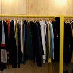 A rail of clothes in Good Good Vintage.