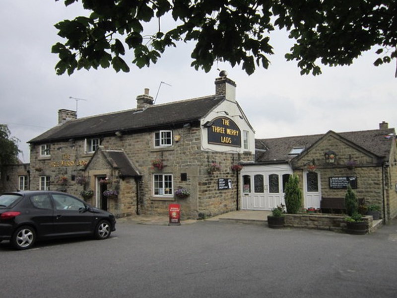 The exterior of the Three Merry Lads.