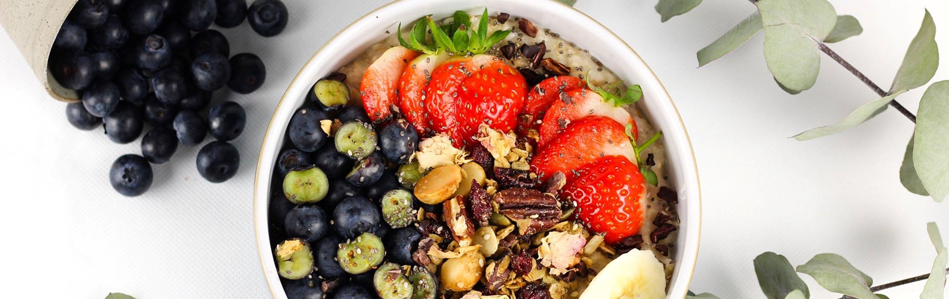 Mixed fruit bowl at Pom Kitchen.