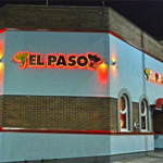 The exterior of El Paso at night.