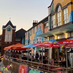 Terrace Goods at dusk.