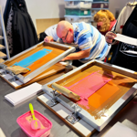 Screen printing at Printed by Us.