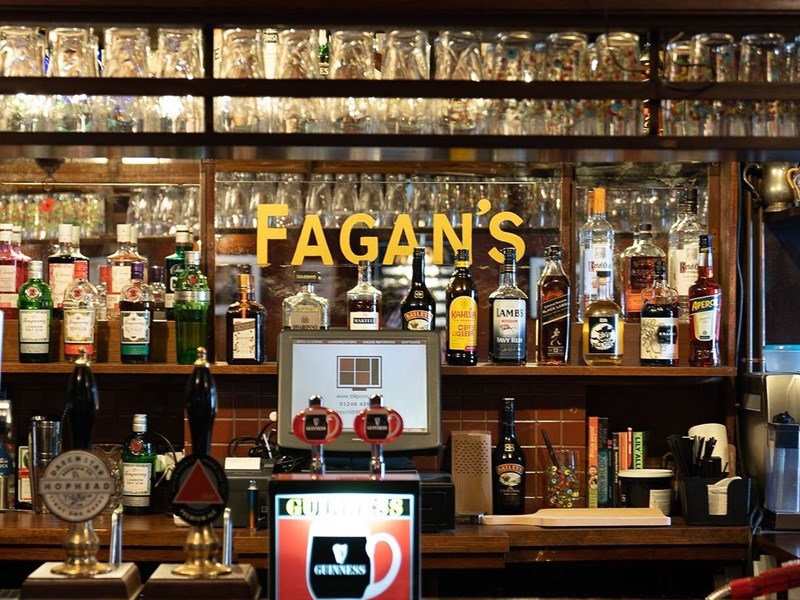 The bar at Fagan's.