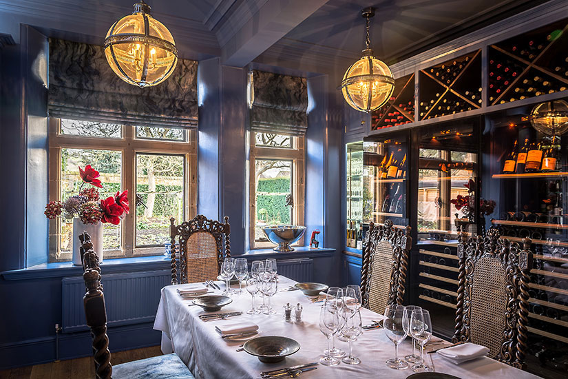 Inside Fischer’s Baslow Hall, an award-winning, stylish, boutique country house hotel and restaurant.