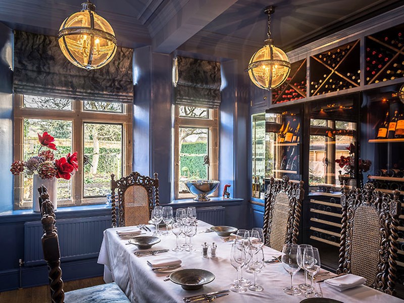 Inside Fischer’s Baslow Hall, an award-winning, stylish, boutique country house hotel and restaurant.