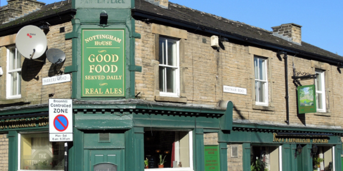 The exterior of The Nottingham House.