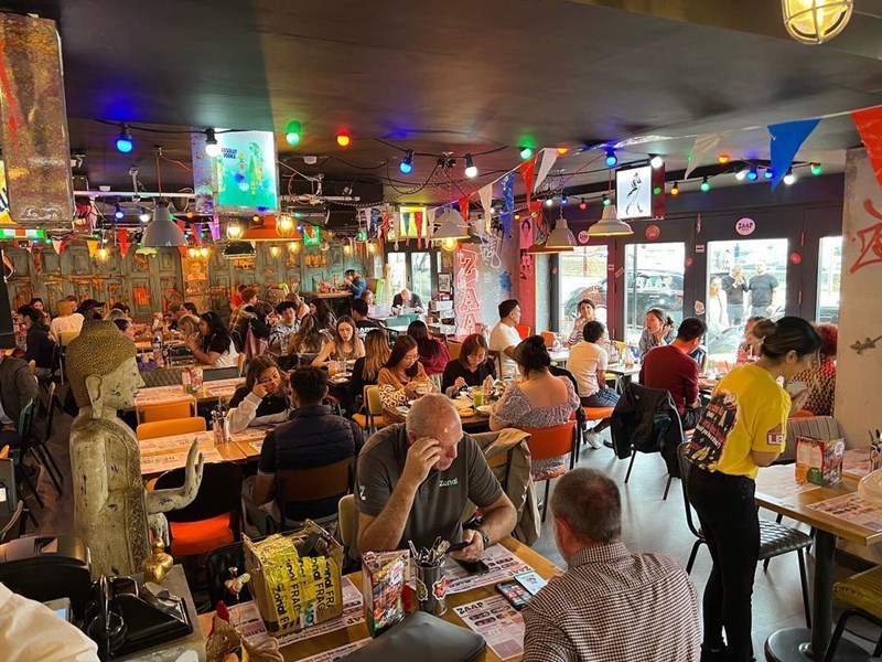 Inside Zaap Thai Street Food.